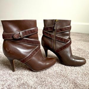 Cole Haan Brown Leather Booties